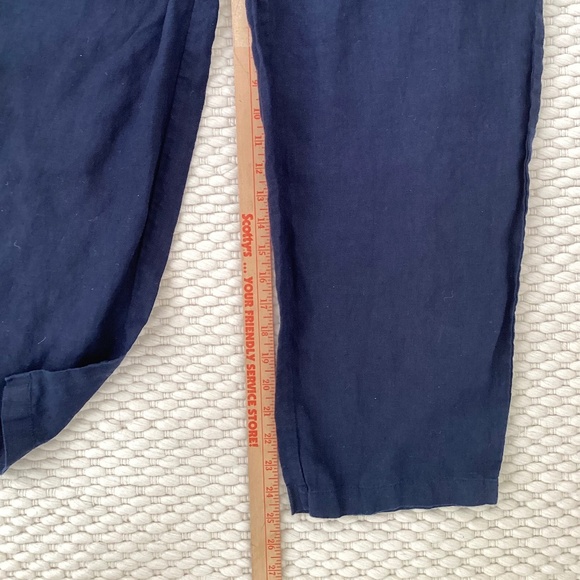 Quince 100% European Linen Pants Deep Navy Cropped Women’s Medium Relaxed - Picture 8 of 8